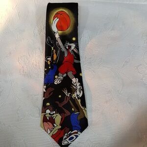 Looney Tunes Basketball Neck Tie Taz Bugs Daffy